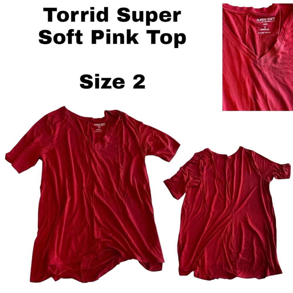 Torrid Super Soft pink Top size 2